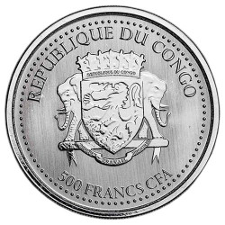 Strieborná minca 1 Oz Congo Silverback Gorilla 2022