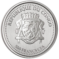 Strieborná minca 1 Oz Congo Silverback Gorilla 2022