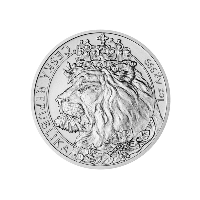 Strieborná minca 1 Oz Český lev 2021