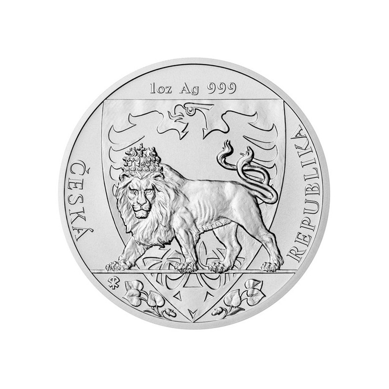 Strieborná minca 1 Oz Český lev 2020