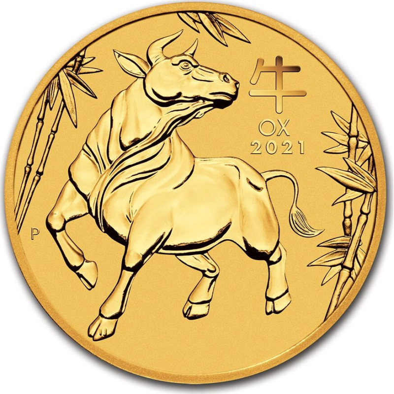 Zlatá minca 1/10 Oz Lunar Series III Year of the Ox 2021