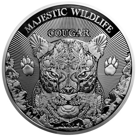 Strieborná minca 1 Kg Majestic Wildlife Cougar - Puma 2026 Proof