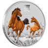 Strieborná minca 2 Oz Lunar Series III Year of the Horse 2026 Kolorované