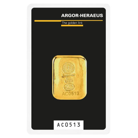 Zlatý zliatok 50 g Argor Heraeus liaty