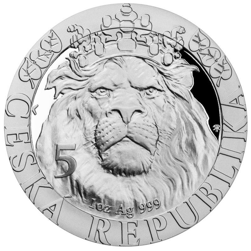Strieborná minca 1 Oz Český lev 2022 Proof