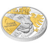 Strieborná minca 1 Oz Český Lev 2024 Pozlátené