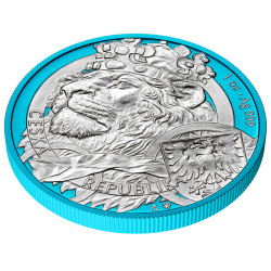 Strieborná minca 1 Oz Český lev 2025 space blue