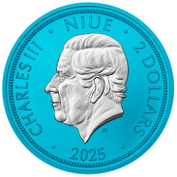 Strieborná minca 1 Oz Český lev 2025 space blue