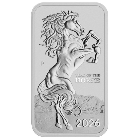 Strieborná minca 1 Oz Rectangular Lunar Horse 2026