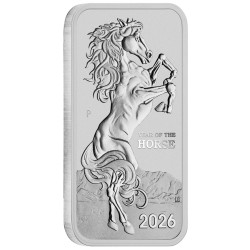Strieborná minca 1 Oz Rectangular Lunar Horse 2026