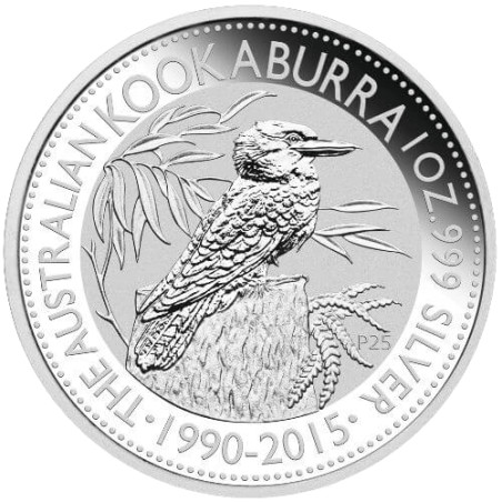 Strieborná minca 1 Oz Kookaburra 2015 - 25th Anniversary