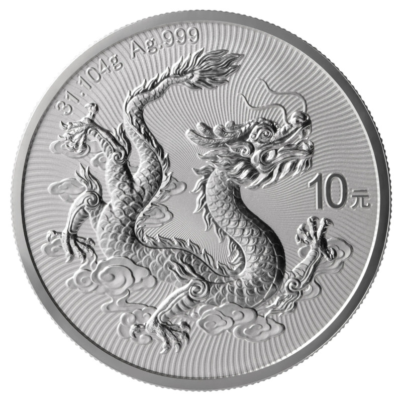 Strieborná minca 1 Oz China Dragon 2026