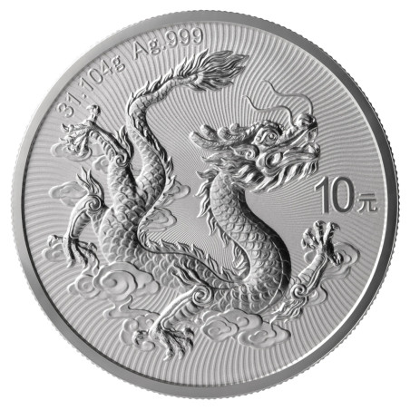 Strieborná minca 1 Oz China Dragon 2026