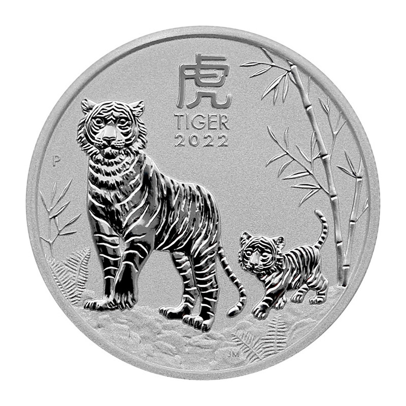 Strieborná minca 1/2 Oz Lunar Series III Year of the Tiger 2022