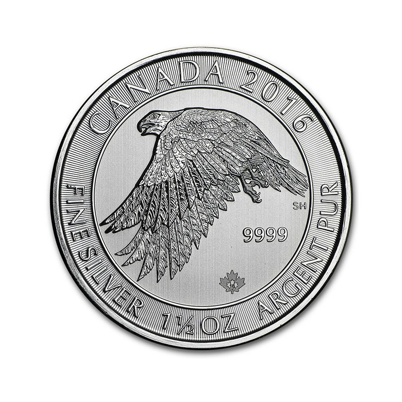 Strieborná minca 1,5 Oz Canada Snow Falcon 2016