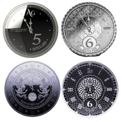 Súprava strieborných mincí 11 x 1 Oz Chronos 2015-2025