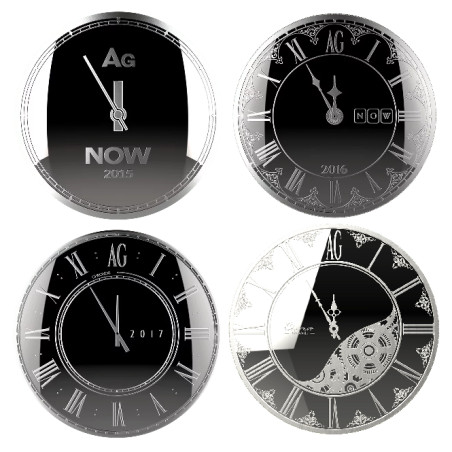 Súprava strieborných mincí 11 x 1 Oz Chronos 2015-2025