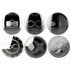 Súprava strieborných mincí 11 x 1 Oz Chronos 2015-2025