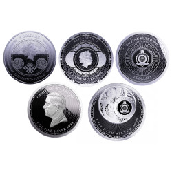 Súprava strieborných mincí 11 x 1 Oz Chronos 2015-2025