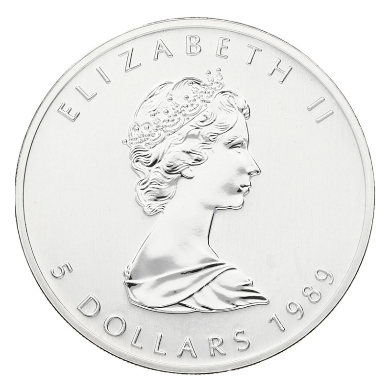 Strieborná minca Maple Leaf 1989