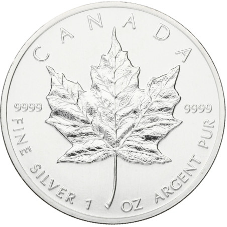 Strieborná minca Maple Leaf 1989