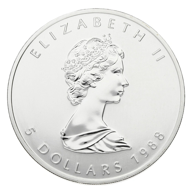 Strieborná minca Maple Leaf 1988