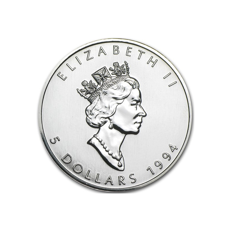 Strieborná minca Maple Leaf 1994