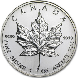 Strieborná minca Maple Leaf 1995