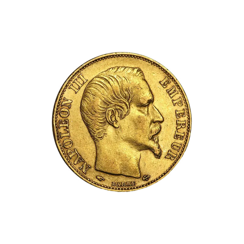 Zlatá minca 20 Frank Francúzsko Napoleon III rôzne roky (1852-1870)
