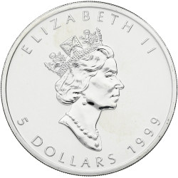 Strieborná minca Maple Leaf...