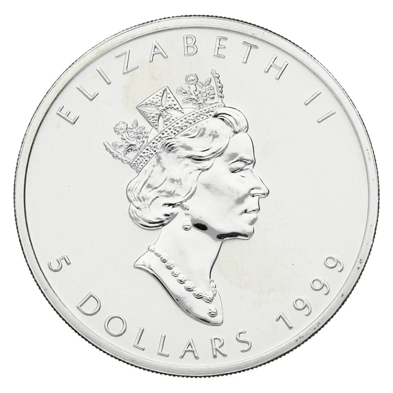 Strieborná minca Maple Leaf 1999