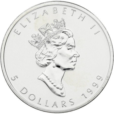 Strieborná minca Maple Leaf 1999