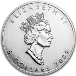 Strieborná minca Maple Leaf...