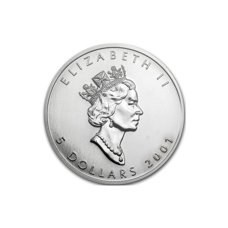 Strieborná minca Maple Leaf 2001