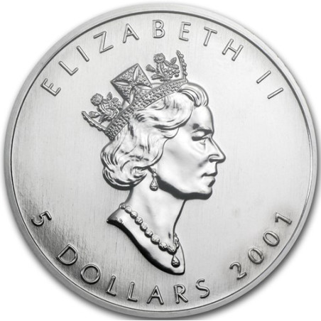 Strieborná minca Maple Leaf 2001
