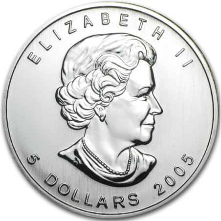 Strieborná minca Maple Leaf 2005