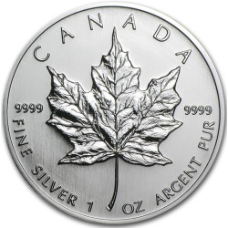 Strieborná minca Maple Leaf 2005
