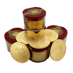 Tuba 10 x zlatá minca 1 Oz Wiener Philharmoniker rôzne roky