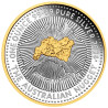 Strieborná minca 1 Oz 40. Anniversary of the Australian Nugget 2026 Proof + Pozlátené