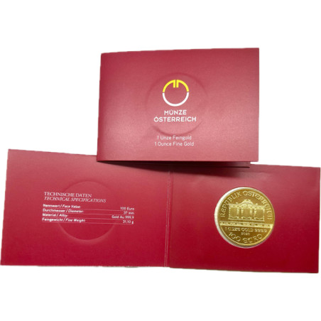 Zlatá minca 1 Oz Wiener Philharmoniker 2020 (v darčekovej karte)