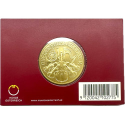 Zlatá minca 1 Oz Wiener Philharmoniker 2020 (v darčekovej karte)