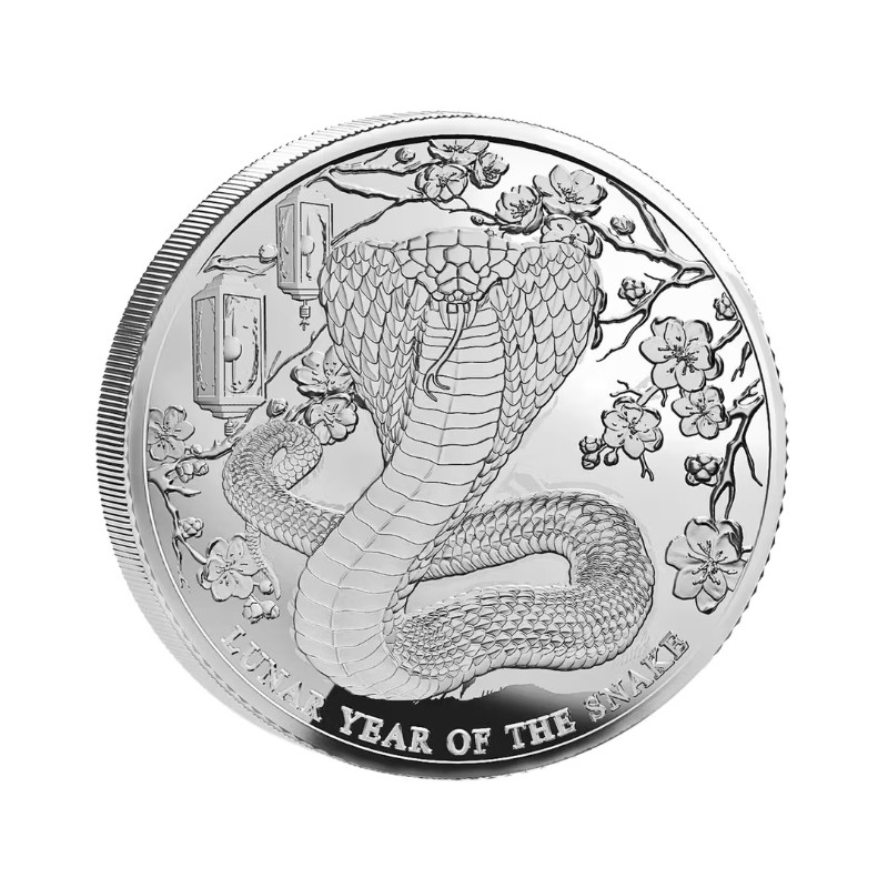 Strieborná minca 1 Oz Pitcairn Island Lunar Year of the Snake 2025