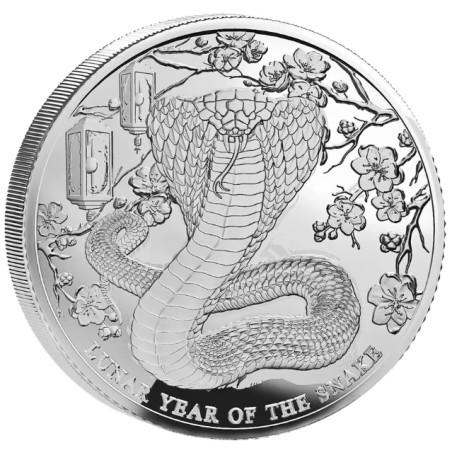 Strieborná minca 1 Oz Pitcairn Island Lunar Year of the Snake 2025