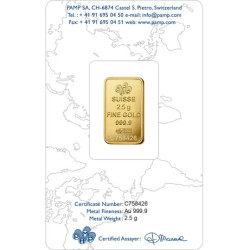 Zlatý zliatok 2,5 g PAMP
