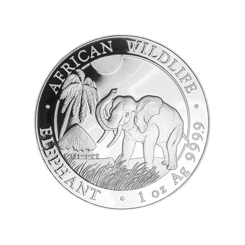 Strieborná minca 1 Oz African Wildlife Elephant 2017