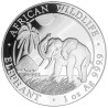 Strieborná minca 1 Oz African Wildlife Elephant 2017