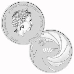 Strieborná minca 1 Oz James Bond 007 (2020)