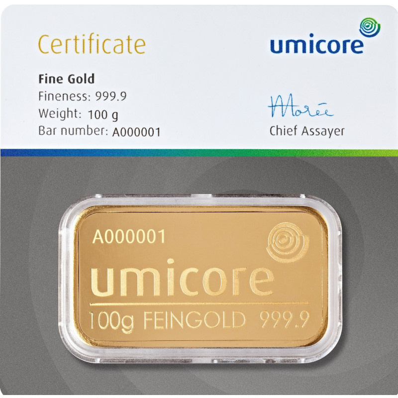 Zlatý zliatok 100 g Umicore