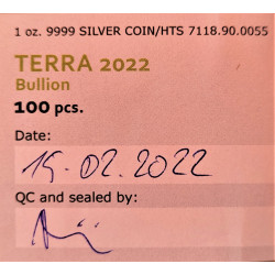 Strieborná minca 1 Oz Terra 2022