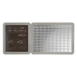 Strieborná tehlička 100 x 1 g Combibar Valcambi Suisse